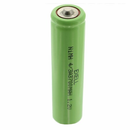 EXELL BATTERY 1.2V 4/3A 4200mAh NIMH Rechargeable Button Top Battery for Custom Packs, Radios EBC-525